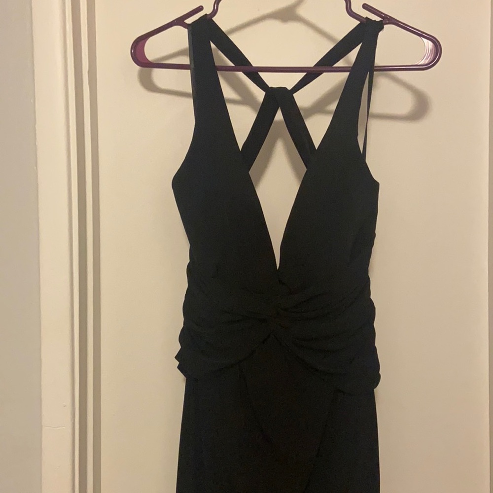 Open Back Black Dress